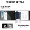 Dunwell 8.5x11 Portfolio Binder (Horizontal), Plastic Presentation Book, 24 Pockets
