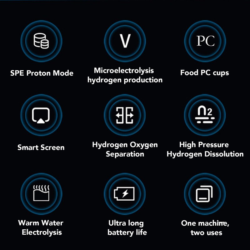 280ml Hydrogen Water Bottle Generator, SPE PEM Technology Hydrogen Water