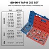 Anfrere 80pcs Tap and Die Set, SAE & Metric Tap