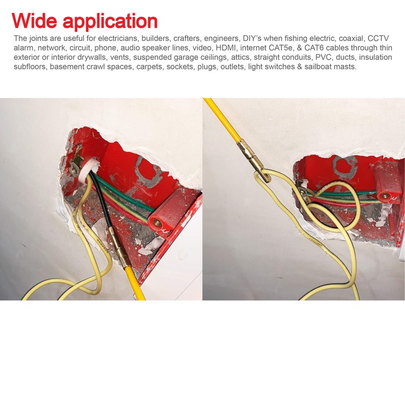 128 Feet Fish Tape Wire Puller Through Wall Wire Threader