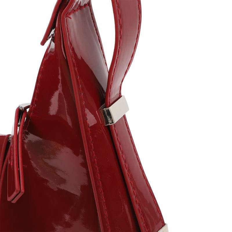 Women Underarm Bag Fashionable Glossy Surfaces PU Leather Shoulder Messenger