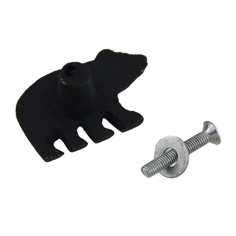 Marco Rustic Black Bear Drawer Pulls (Set of 4 Knobs)