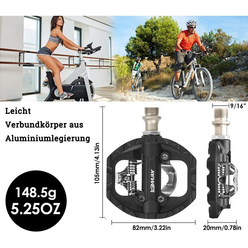 TacoBey MTB Bike Pedal Dual Platform is compatible with ShimanoSPD