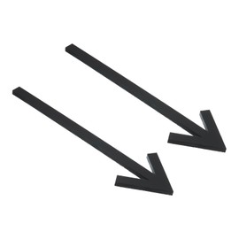 PATIKIL 7.9" Self Stick Arrow Sign, 2 Pack Acrylic Directional Sign Sticker Self-Adhesive for Indoor/Outdoor Wall Marking, Black