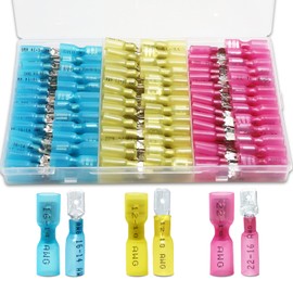 MENTBERY 150 PCS Spade Connectors, Heat Shrink Spade Terminals 22-10 AWG, Wire Connectors Male and Female