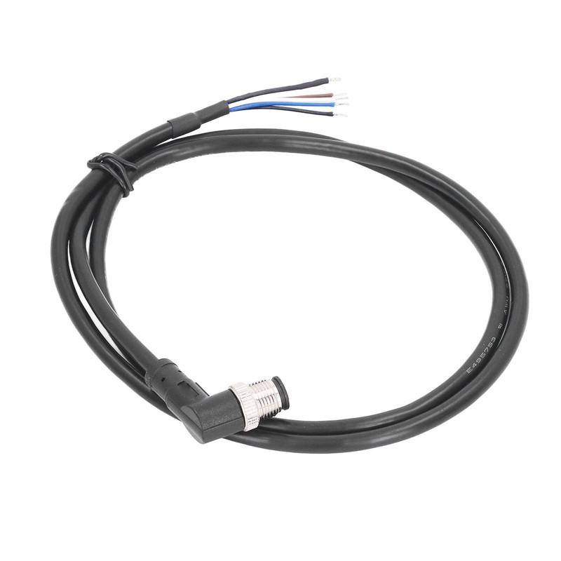 M12 Connector Cable 4 Pin Shielded Right Angle Waterproof Aviation