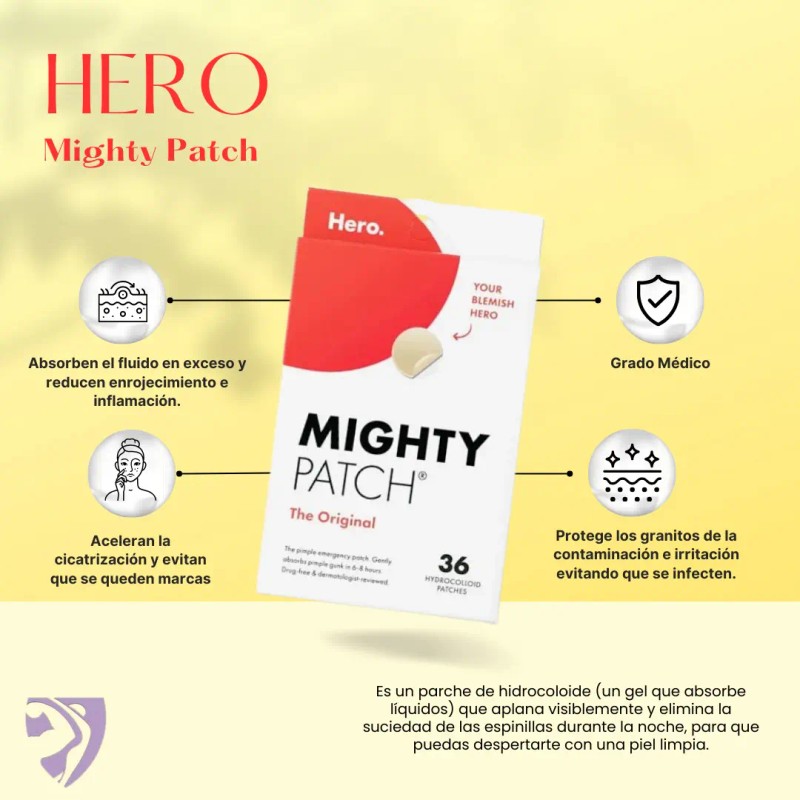 Parches Hidrocoloides Para El Acné Mighty Patch, 36 Unidades
