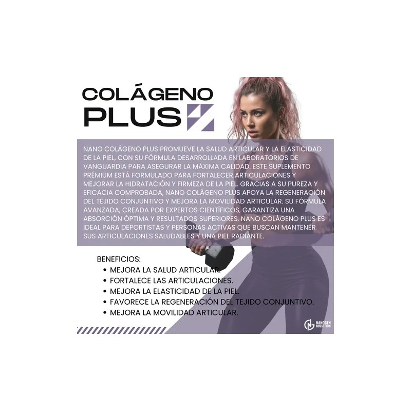 Colágeno Hidrolizado Ácido Hialurónico Glucosamina 500g Nano