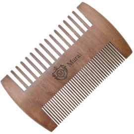 Murai Fine and Wide Tooth Wooden Beard Comb