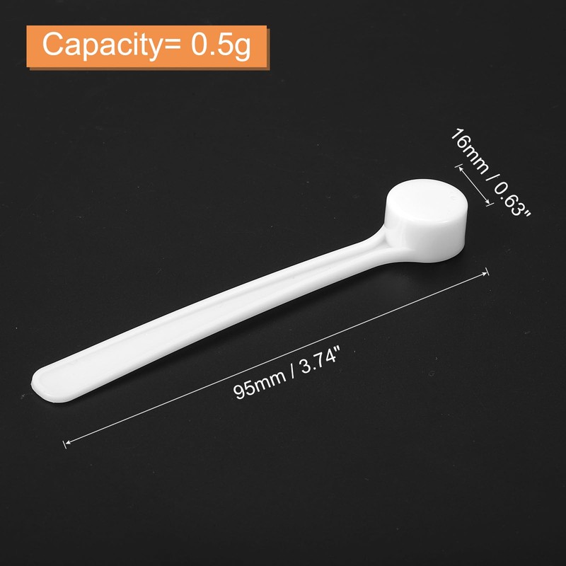 uxcell 5Pcs Teaspoon Micro Scoops 500 Milligram Mini Powder Scoops