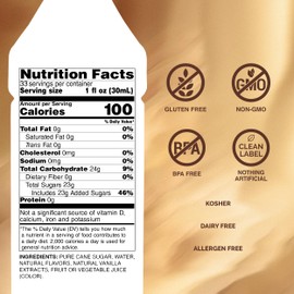 Monin - Vanilla Syrup, Versatile Flavor, Great for Coffee, Shakes, and Cocktails, Gluten-Free, Non-GMO (1 Liter, 4-Pack)