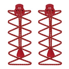 55 Sport Elastic Lock Shoelaces - Red