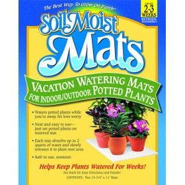 Soil Moist Vacation Watering Mats for Indoor / Outdoor Potted Plants, 2 count