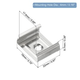 TOP-VIGOR 80Pcs LED Strip Clips, Waterproof LED Strip Mounting Bracket Fixing Clips Plastic Clamp Holders with Screws for 19-20mm Neon RGB Light Cable Ribbon, Stainless Steel