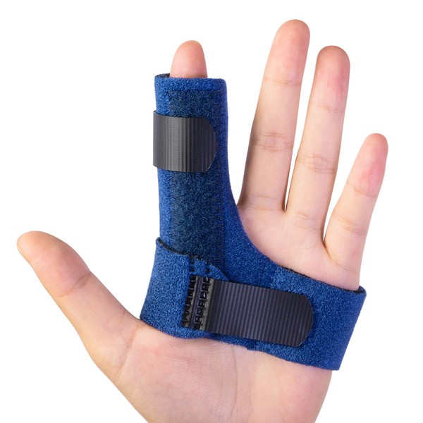 Trigger Finger Splints for Left Hand, Finger Brace with 2 Gel Sleeves for Injured Mallet Finger, Straightening Supports for Sprains Pain Relief, Sports Broken Injury, Dislocated Immobilizer, Knuckle Tendon