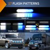 Nilight 4PCS 6LED Blue White Emergency Strobe lights 12V 24V