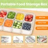 2 Pack Box Charcuterie Container with Dividers 12 Compartments,Snackle Boxes