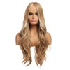 Synthetic Wig Brown Curly Wavy Wig Long Hairpiece