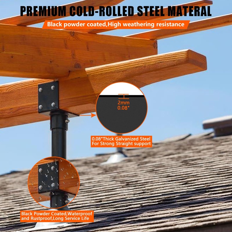 ITEVE.GD Roof Riser Bracket Kit,Adjustable Angle Roof Riser for 4