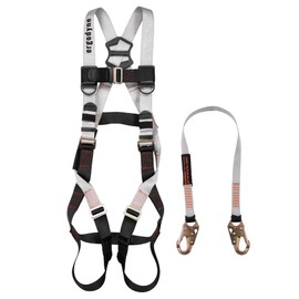Ergodyne Fall Restraint Harness and Lanyard, Fall Prevention Safety System