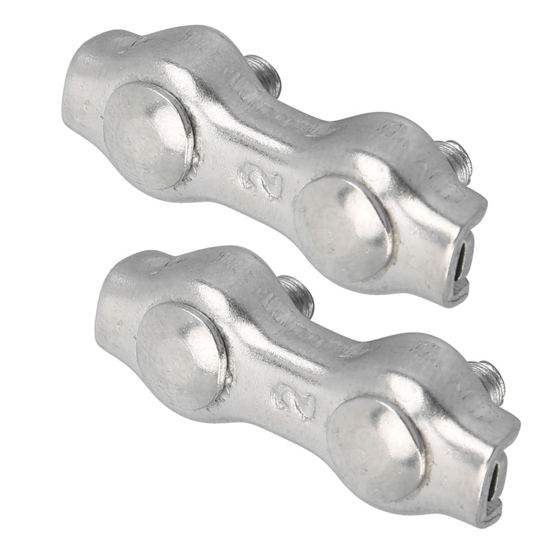 18pcs M2 Duplex Wire Rope Clip Cable Clamps Stainless Steel