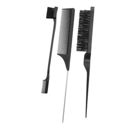 FOMIYES 3-Piece Professional Hair Dye Comb Set Tail Comb and Teasing Brush for Hair Salon and Home Use