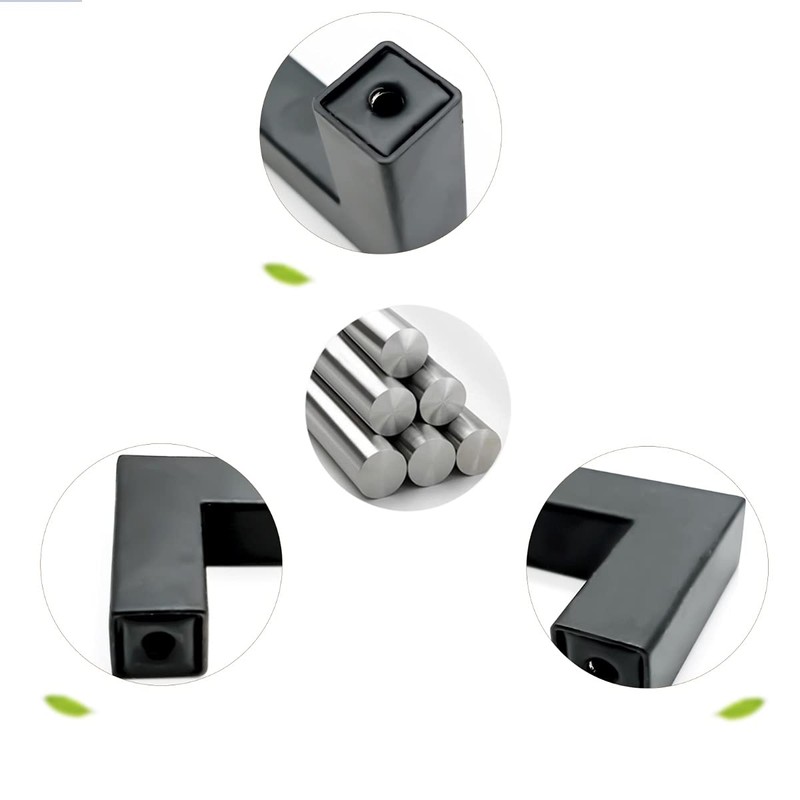 ANSIEDIO 2 Pack Black Stainless Steel Cupboard Handles - 160mm