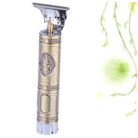 BIUDECO 1set Professional Hair Clipper for Adults Usb Charging Bronze Buddha Design Portable Hairdressing Scissors for Salon Home Use Compact Hair Cutting Tool