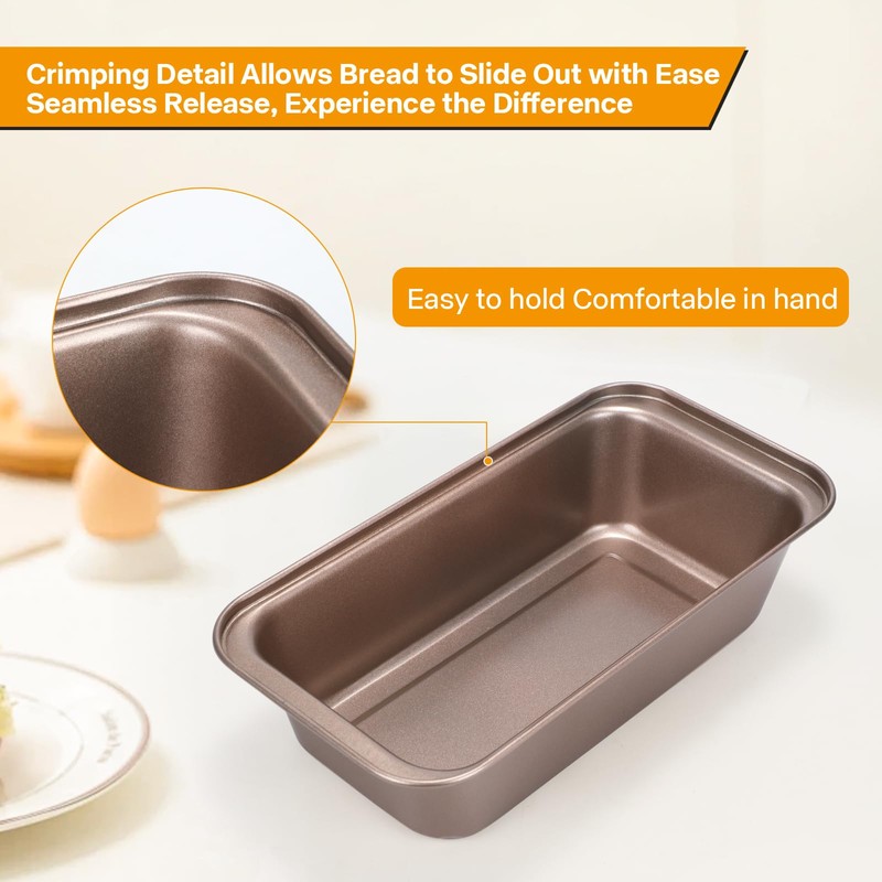 Spmarkt 2pack Loaf Pan, 10inch Banana Bread Pan, Non-Stick Banana