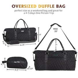 Travel Duffel Bag for Women, Large Overnight Bag with Adjustable Strap, Weekender Bag with Wet Pocket, Carry On Tote Bag, Sports Tote Gym Bag, Hospital Bag for Labor and Delivery