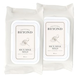 Beyond Rice Milk Deep Cleansing Tissue 174g 50 sheets x 2 / 비욘드 라이스밀크 딥 클렌징 티슈 174g 50매 x 2개
