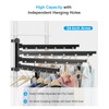 Safoner Aluminum RV Clothes Drying Rack Ladder Mounted- 24-Inch Long