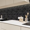 WALPLUS 12 Sheets Tile Stickers Glossy Removable Stick on Wall