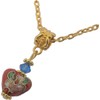 Heart Cloisonne with Austrian Crystal Gold Plated Pendant + CHAIN