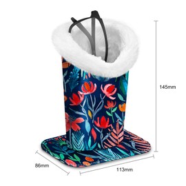 Fintie Plush Lined Eyeglasses Holder, Glasses Stand Case, Anti-scratch Glasses Storage Organizer for Desk, Nightstand, Office, Jungle Night