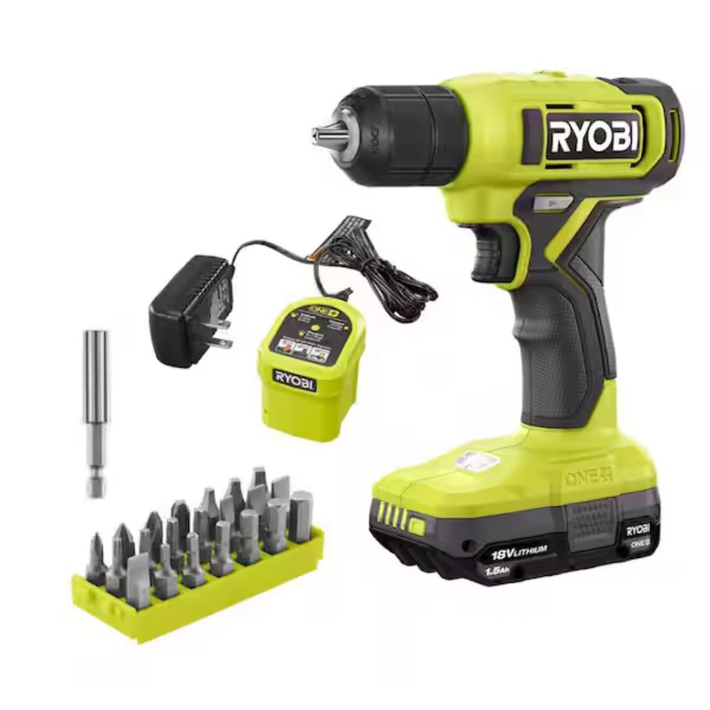 Ryobi 18V Cordless 3/8 in. Drill/Driver (Tool Only) PCL201