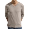 Sailwind Mens V-Neck Wool Knit Casual Pullover Sweater Khaki