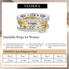 VEEDOFA Gold Silver Stackable Thumb Rings for Women Non Tarnish