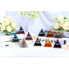 QINJIEJIE Large Crystal Pyramid Orgonite Pyramid Amethyst Resin Pyramid Meditation