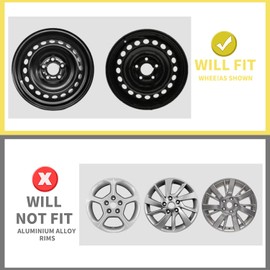 TangMiGe 4-Pack 16 inch Hubcaps Compatible with Nissan Leaf 2011-2026, Sentra 2013-2019, fit for 16" Steel Wheel, Wheel Cover Skin Hub Cap, Snap On Rim Cover (Silver Color)