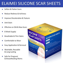 YUMTTY Láminas de Silicona para Cicatrices 3M, Cinta de Silicona Suave para Cicatrices, Rollo de Cinta de Silicona para el Dolor, Reutilizable, de Grado médico, para Eliminar Cicatrices de cesárea,
