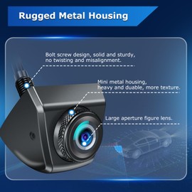 PARKVISION Rückfahrkamera Nachrüsten 360° Verstellbar Flexible Rückfahrkamera Auto Metallgehäuse 140° Weitwinkel Universal Auto Rückfahrkamera für wohnmobil Einparkhilfe Rückfahrkamera Wohnwagen