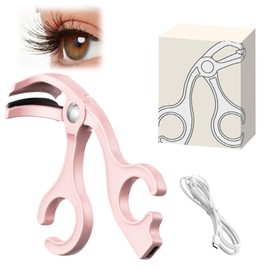 RANJIMA Beheizte Wimpernzange Elektrisch, Wimpernzange Beheizbar, Schnelles Aufheizen Wimpern Curler, Make-up Werkzeuge, Kein Kneifen Oder Ziehen für alle Wimpern, Schneller, Lang Lasting Guter Makeup