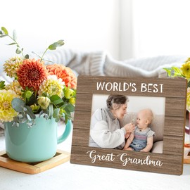 XNXLDYLH Great Grandma Grandkids Picture Photo Frame, Best Great Grandma Christmas Mothers Day Birthday Gifts Gift from Grandkids, World's Best Great Grandma Picture Photo Frames for 5x7 Photos