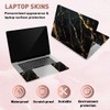 PLIGREAT Black Gold Marble Laptop Skin Sticker Decals Fits 12"