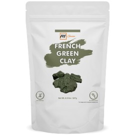mGanna French Green Clay Powder 0.5 LBS | Illite Montmorillonite Clay for Facial Masks, Creams, Soft Peels and Scrubs, and Soap Making