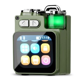 Mini Bluetooth Speaker, Smart Wireless Portable Speaker with Touchscreen, Loud HD Sound, LED Lights, BT5.4, All In One Small Audio for Home/Outdoor/Travel/Shower/Party/Beach/Camping/Hiking/Cycling