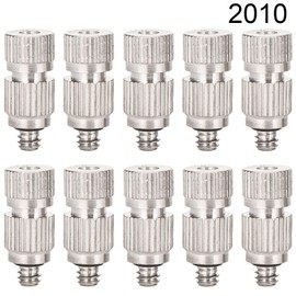 10 Pieces Mist Nozzles for Outdoor Cooling System Outdoor Stainless Steel High Pressure Mist Nozzles with Filter Brass Fog System Heads Sprayer (Size : 2010)