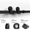 SMARTSTANDARD 5 FT Top Mount Sliding Barn Door Hardware Kit