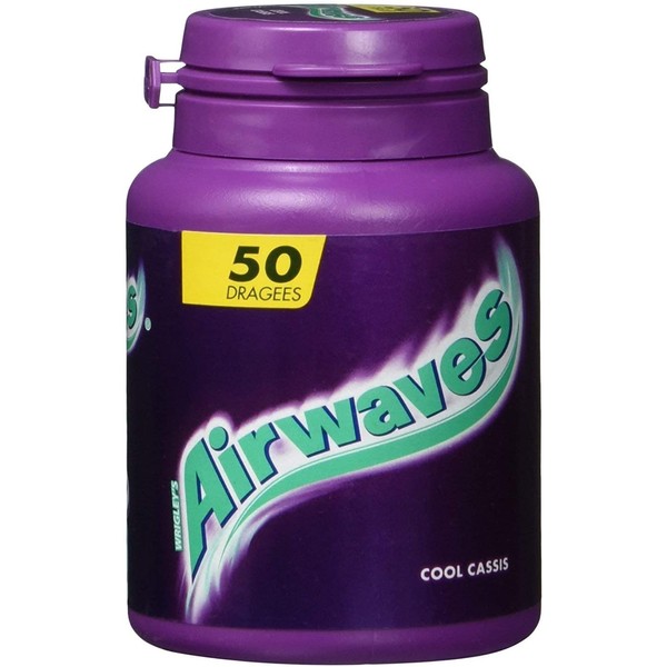 Wriglleys Airwaves Sugar-Free Chewing Gum: Cool CASIS re-closable Container 50pc. of Gum
